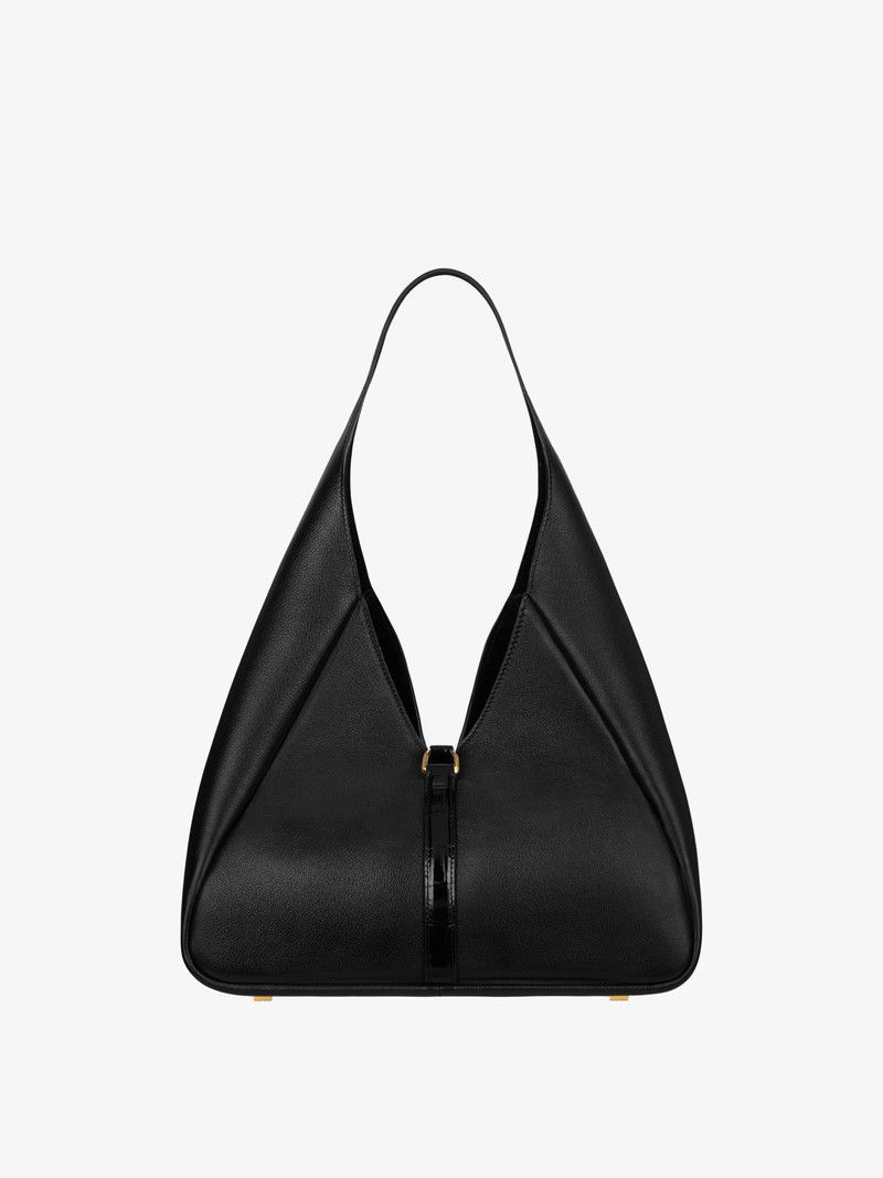 MEDIUM G-HOBO BAG IN GRAINED LEATHER 4