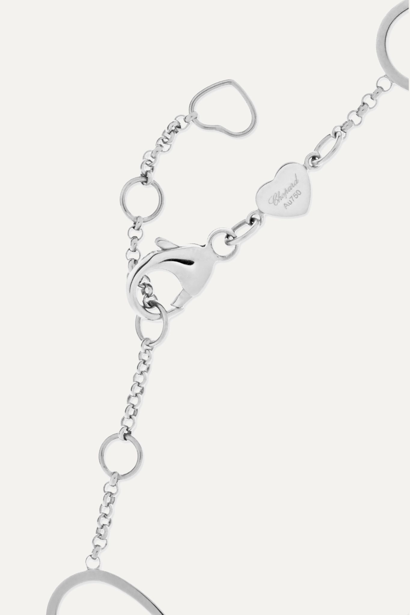 Happy Hearts 18-karat white gold diamond bracelet - 3