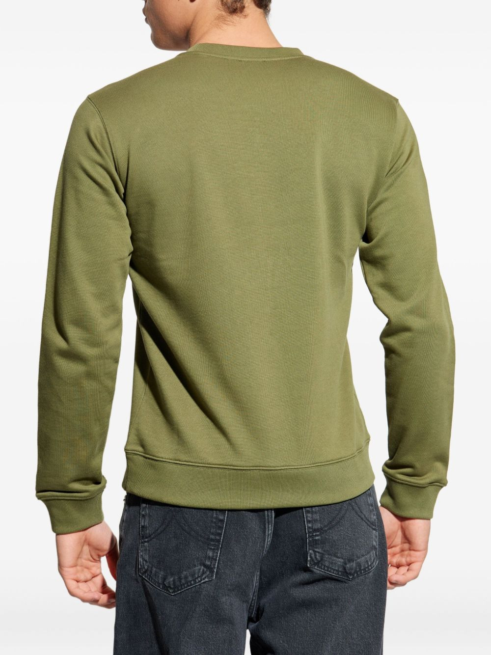 tiger-print crew neck sweatshirt - 4