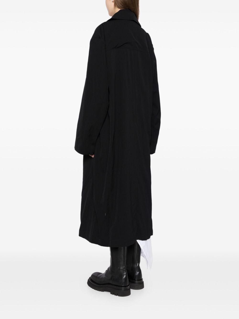 single-breasted wool coat - 4