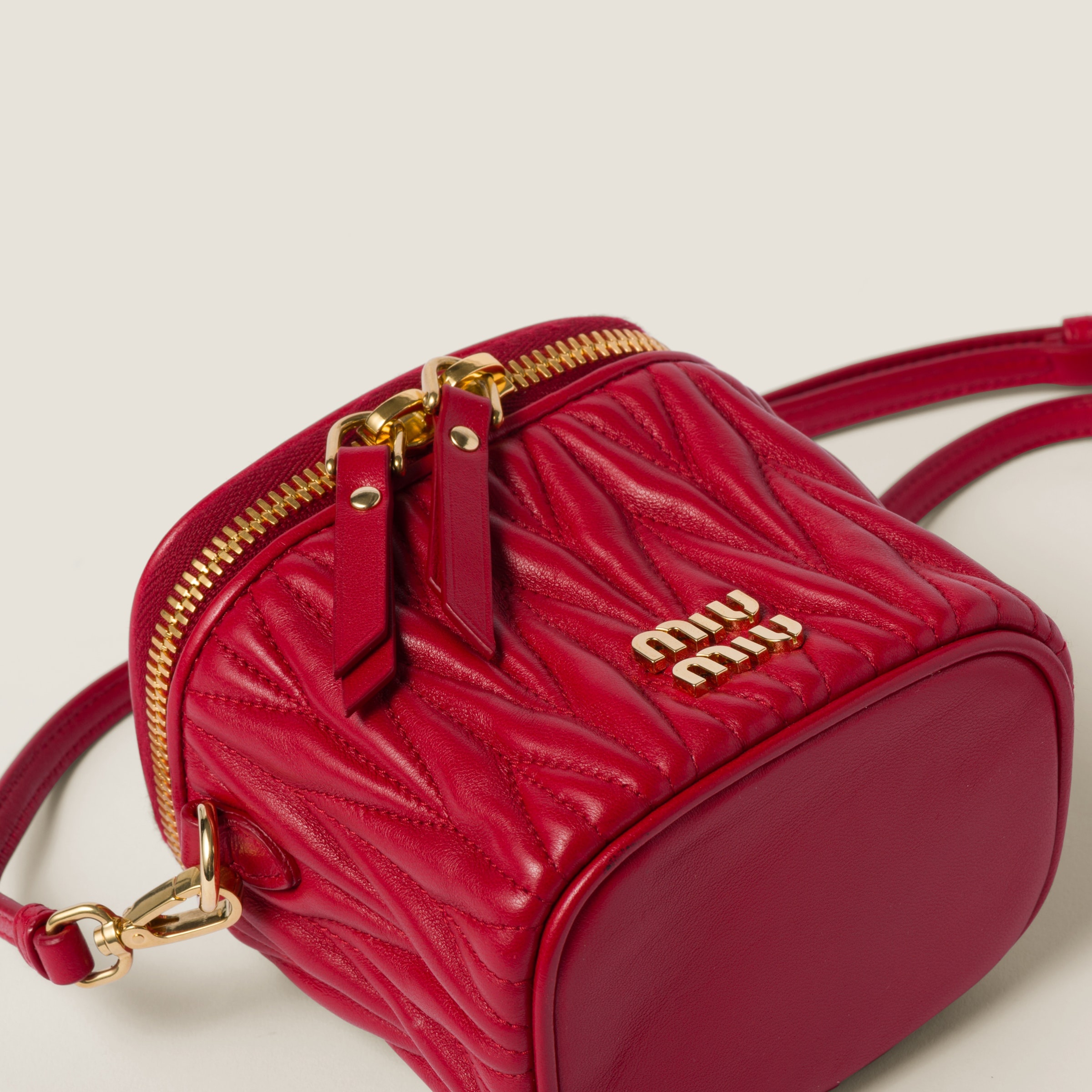 Miu Miu Matelassé nappa leather mini-pouch | REVERSIBLE