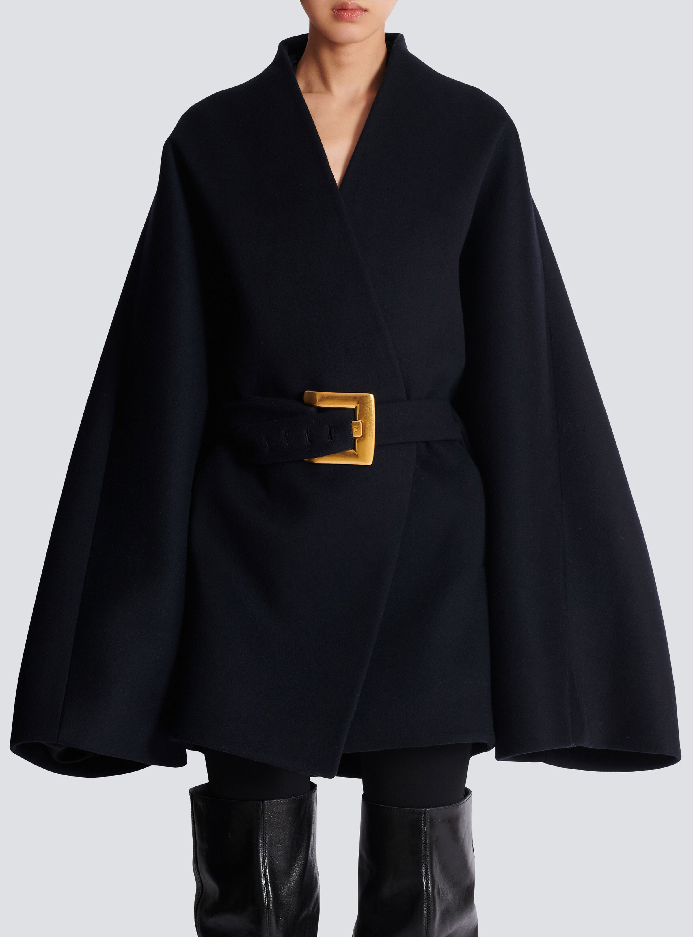 Short wool wrap coat - 5