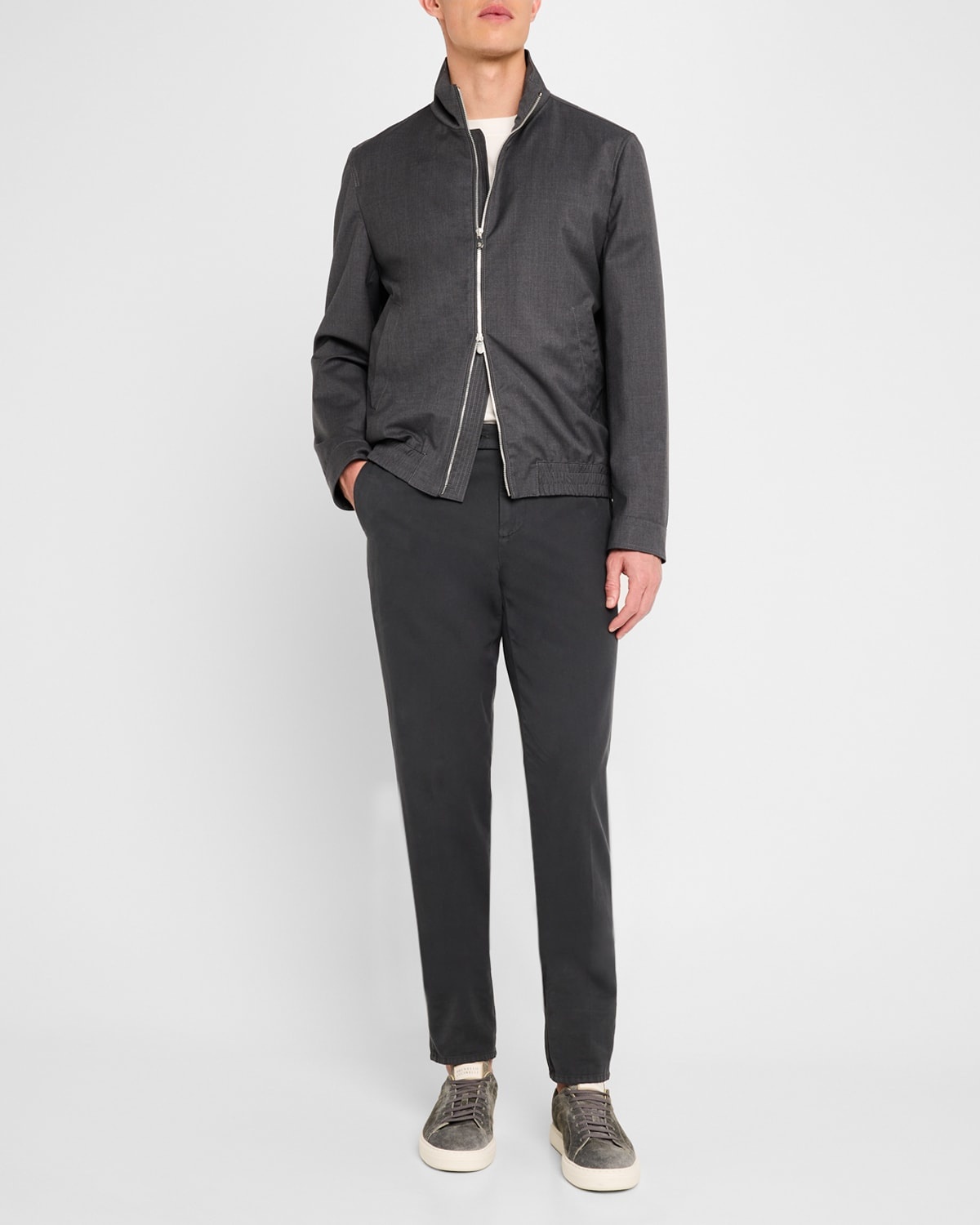 Men's Wool Full-Zip Blouson Jacket - 2