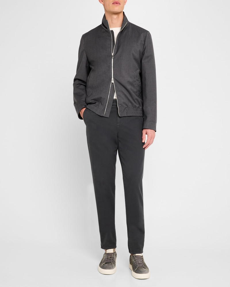 Brunello Cucinelli Men's Wool Full-Zip Blouson Jacket outlook