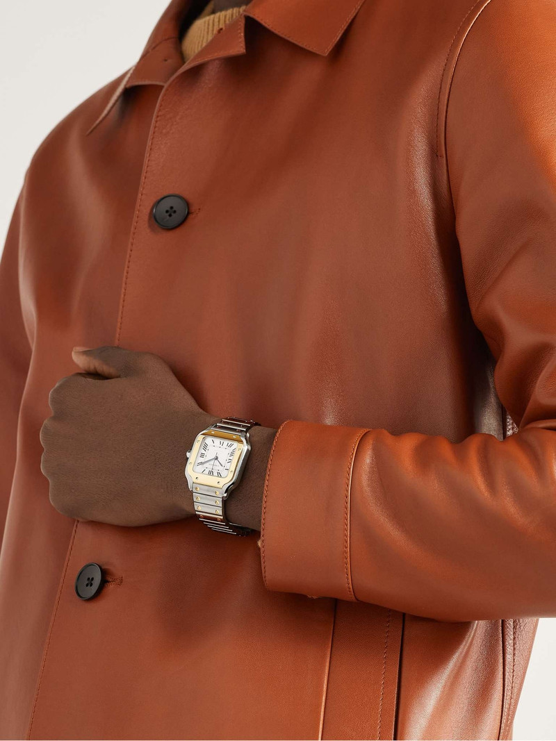 Cartier Santos de Cartier Automatic 35.1mm Interchangeable 18-Karat Gold, Stainless Steel and Leather Watch, outlook