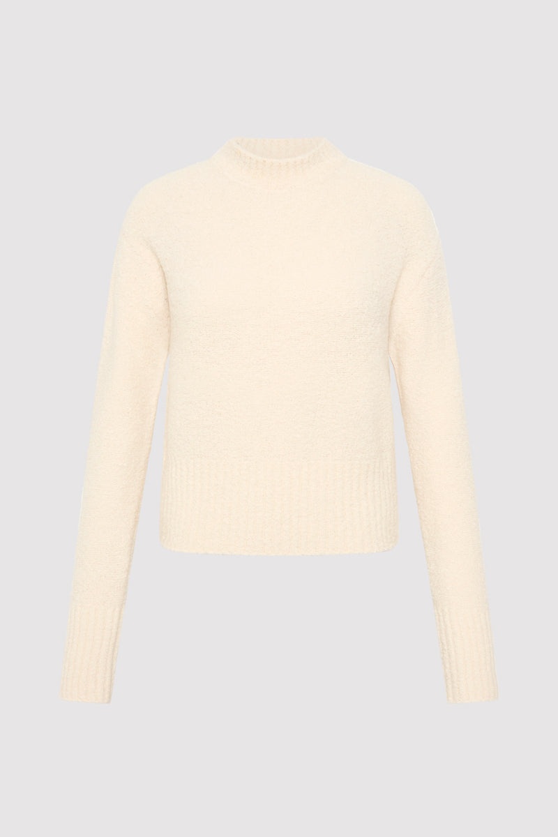 Boucle Wool Jumper - Off White - 1