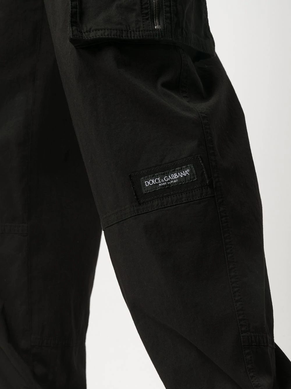 logo patch cotton cargo pants - 5