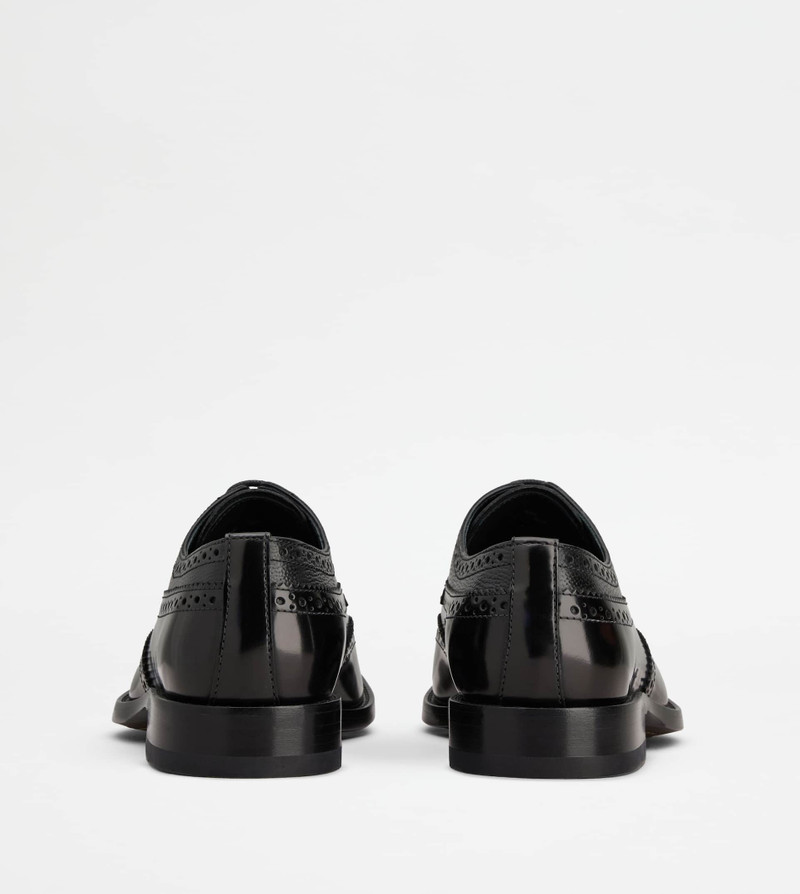 Tod's LACE-UPS IN LEATHER - BLACK outlook
