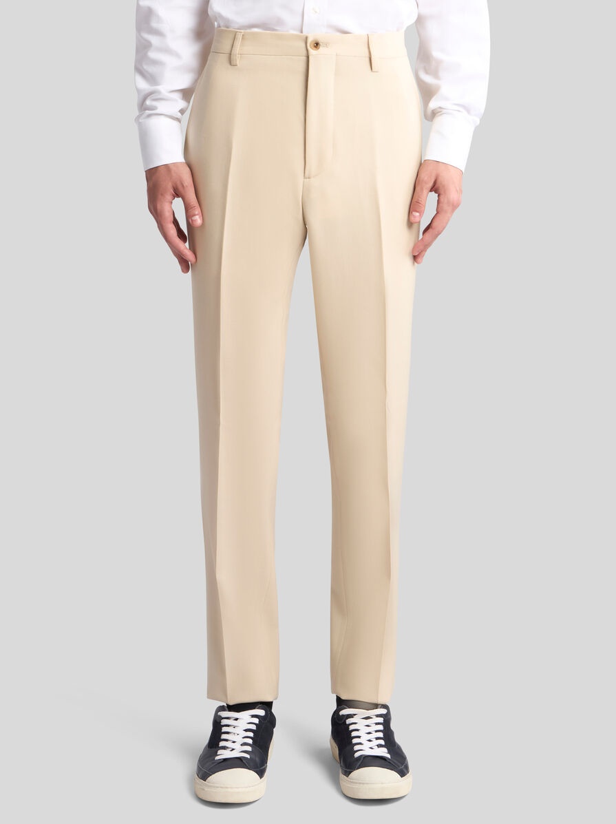 WOOL TWILL TROUSERS - 2