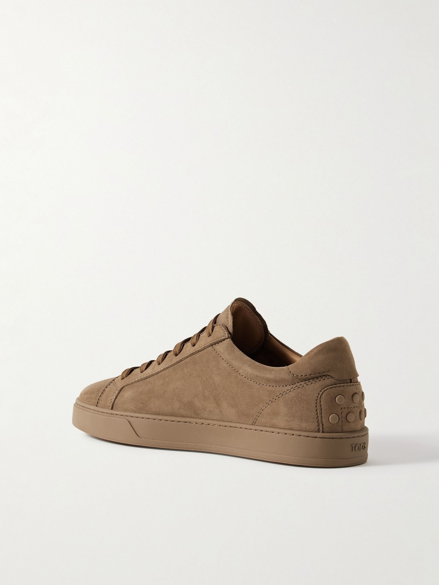 Allacciata Cassetta Rubber-Trimmed Suede Sneakers Brown - 4
