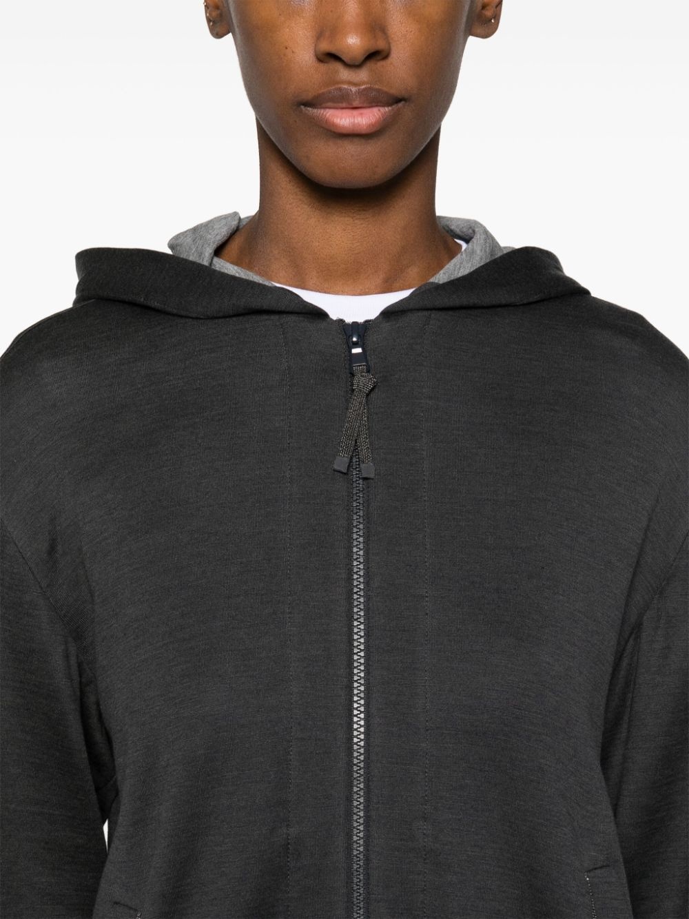 mÃ©lange zip-up hoodie - 5