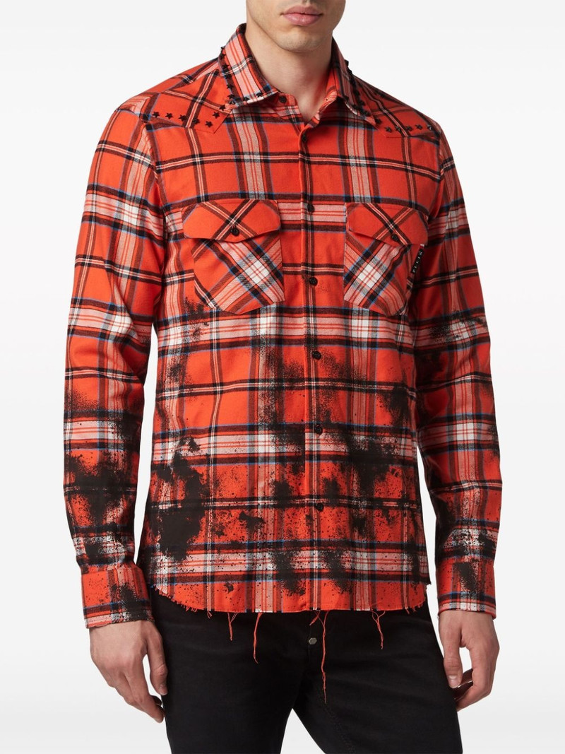 Gothic Plein tartan-print shirt 3