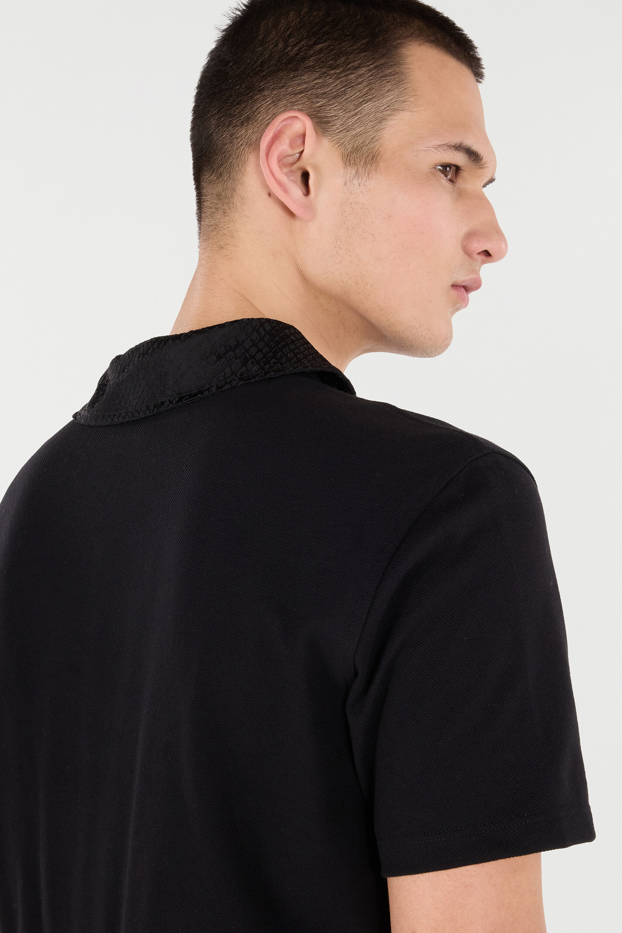 Polo With Snake Scale Embellishment - 7