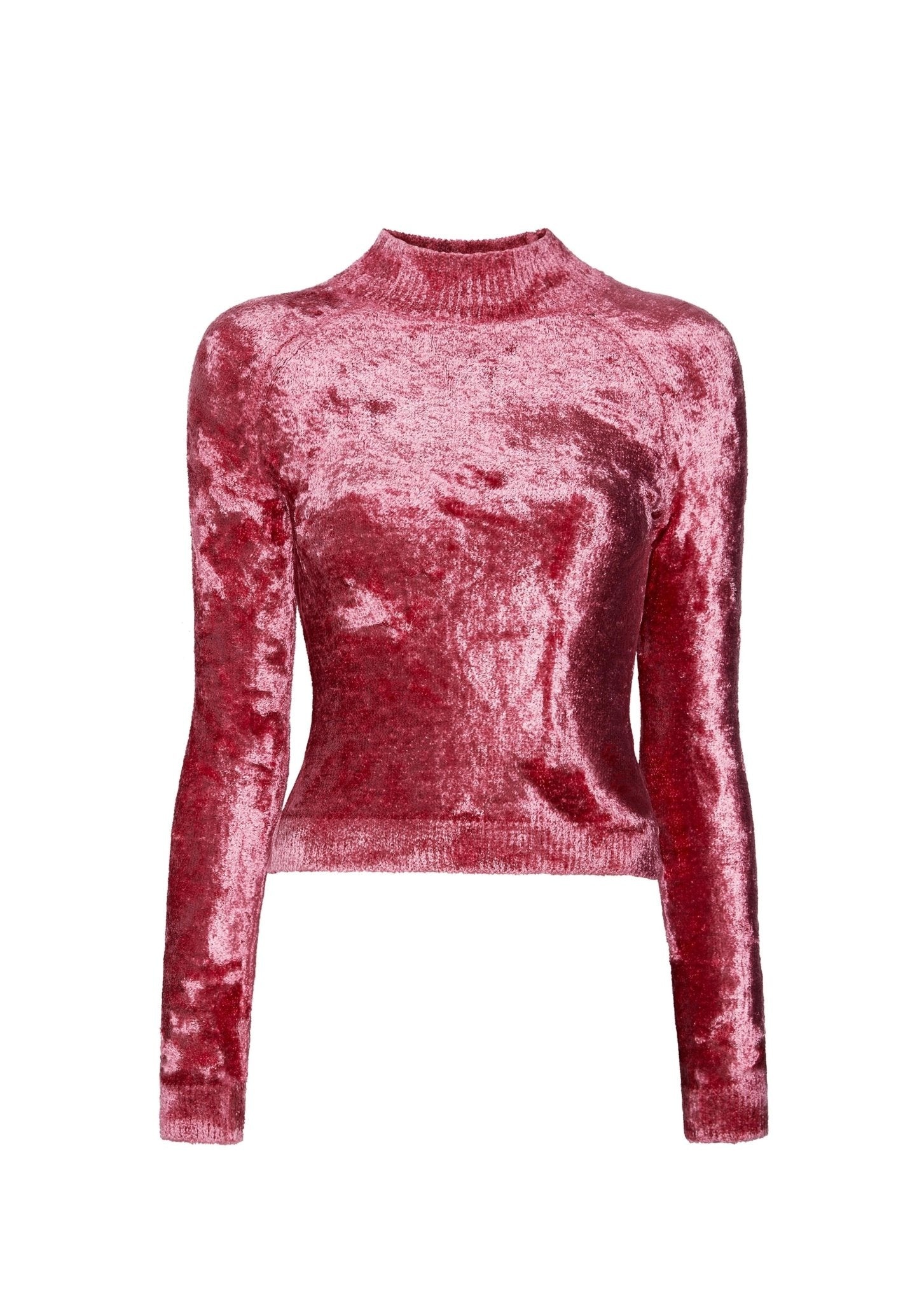 Velvet Raglan Long Sleeve Top - 1