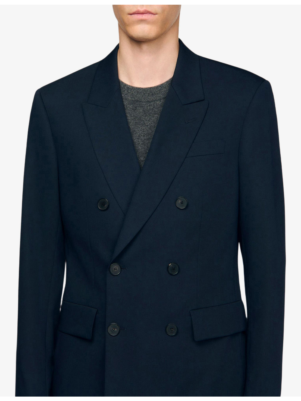Regular-Fit Double-Breasted Wool Suit Jacket - 5