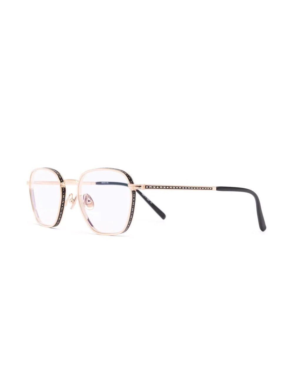 embossed round-frame glasses - 2