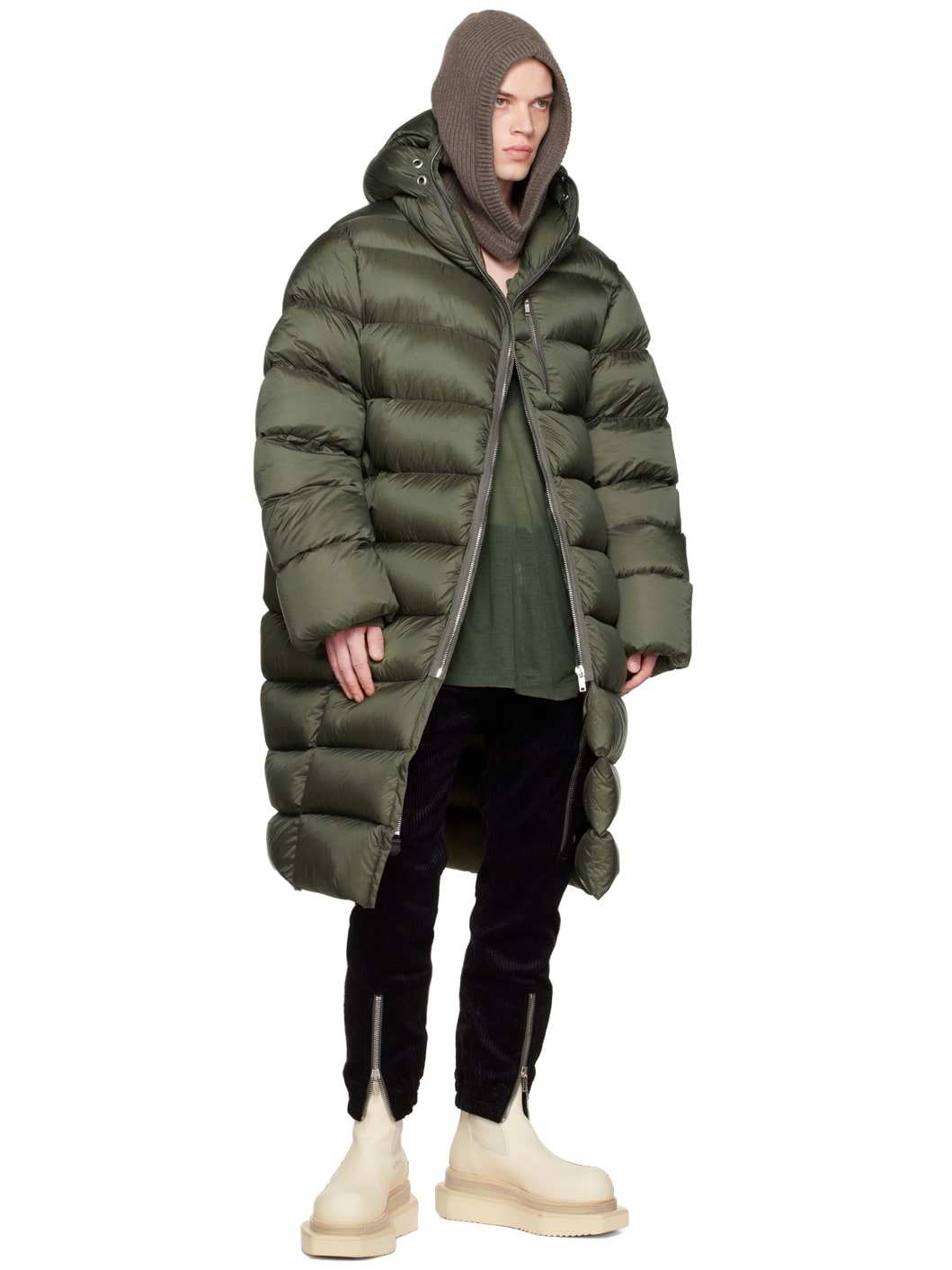 Khaki Jumbo Gimp Down Coat - 5