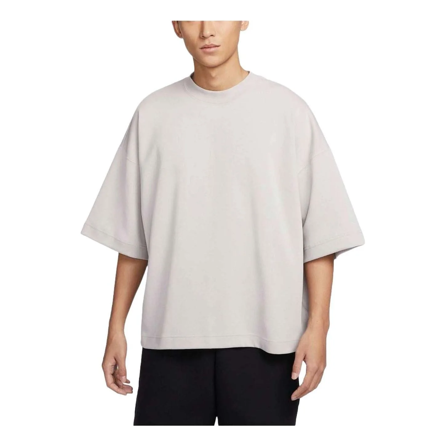 Nike Sportswear Tech Fleece Reimagined Oversized T-shirt Asia Sizing 'Light Iron Ore' FB8166-012 - 1