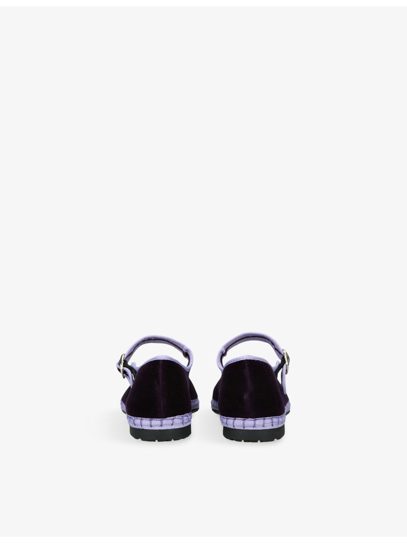 FLABELUS Linton Velvet Mary-Jane Flats outlook