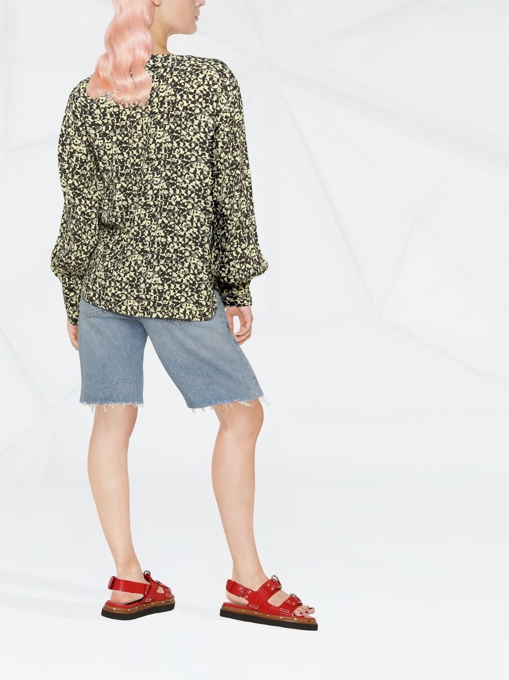 abstract-print blouse - 4