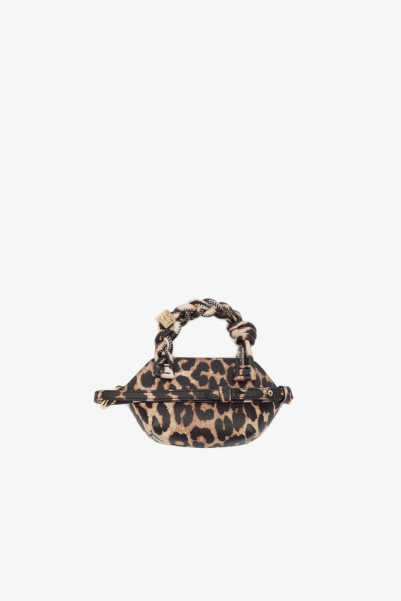 GANNI LEOPARD GRAINED NANO BOU BAG NANO outlook