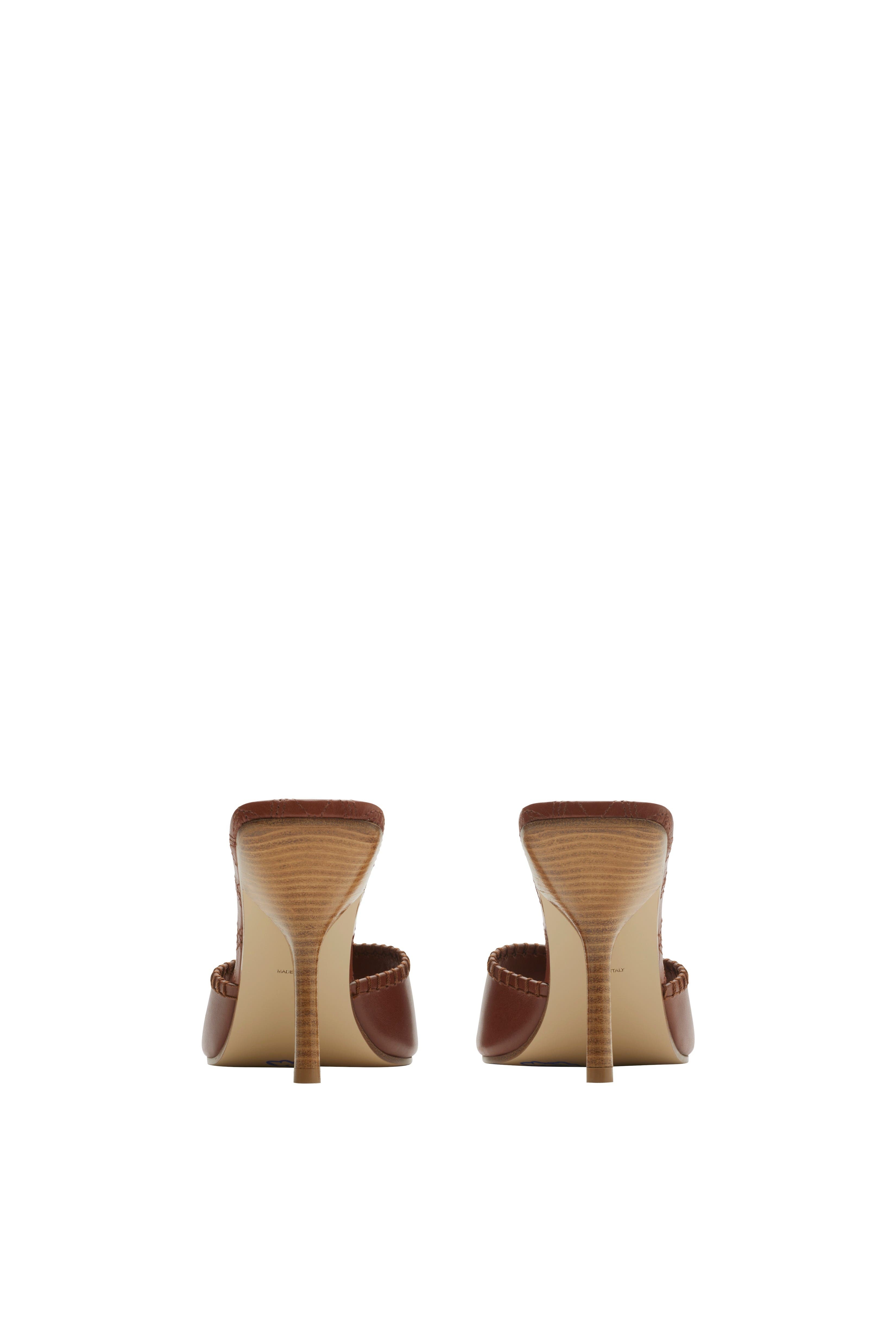 burberry Leather Cabana Mules in Chestnut at Nordstrom - 4