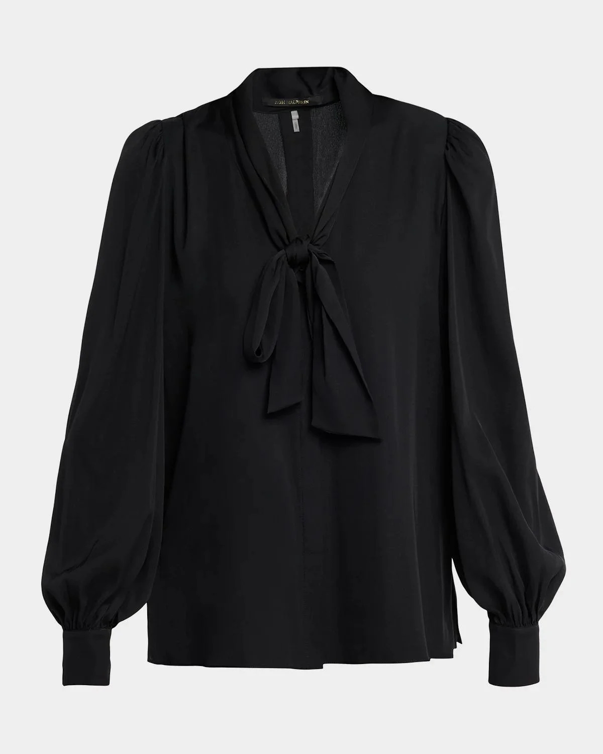 Selena Stretch-Silk Tieneck Blouse - 1