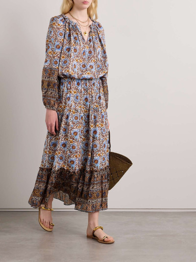 ULLA JOHNSON Silvia floral-print cotton-blend voile blouse outlook