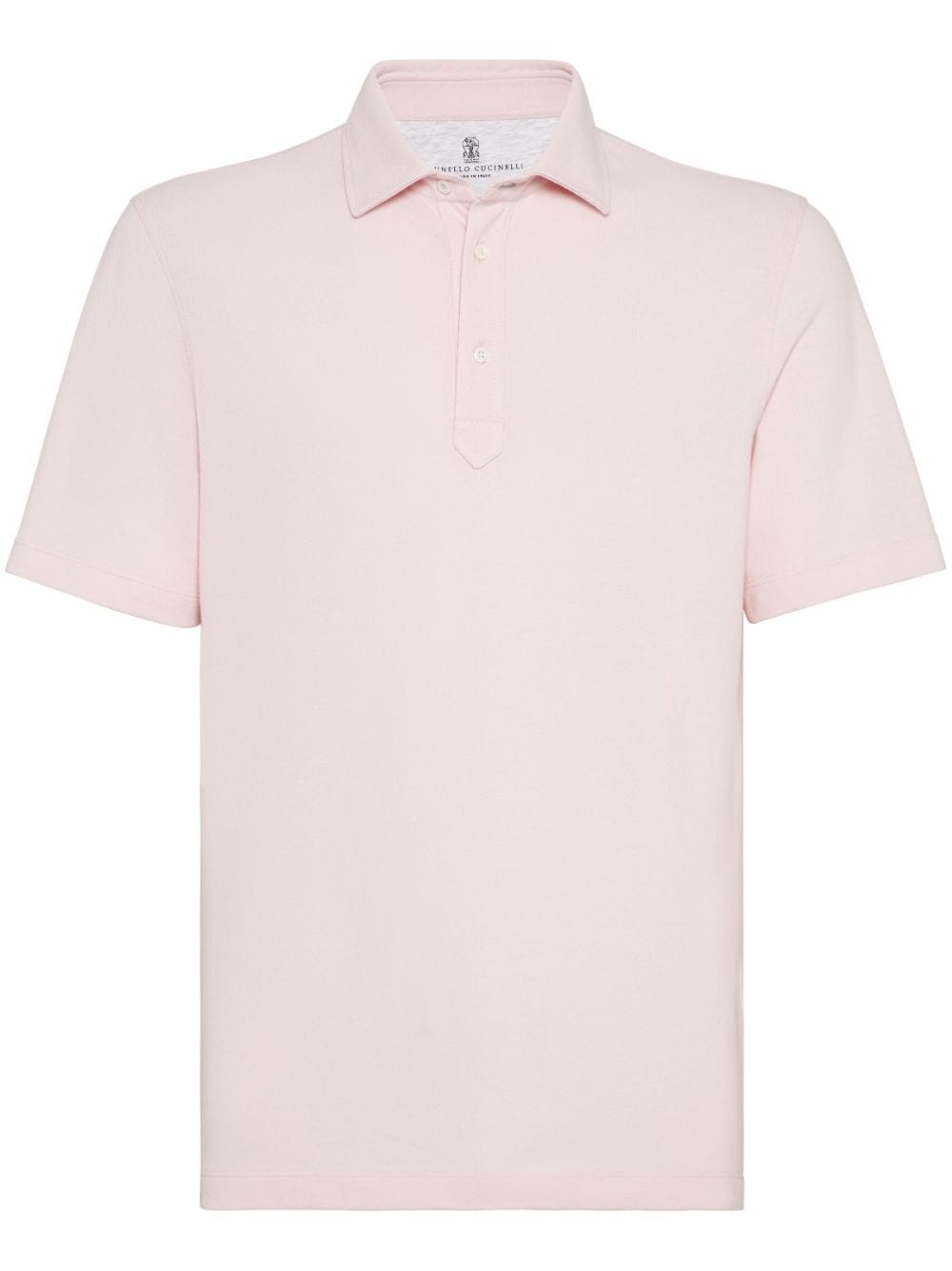 button-fastening cotton polo shirt - 1
