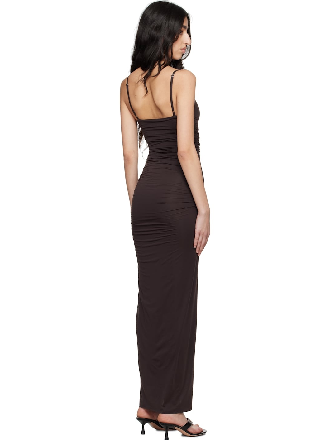 Brown Nara Ruffle Maxi Dress - 3