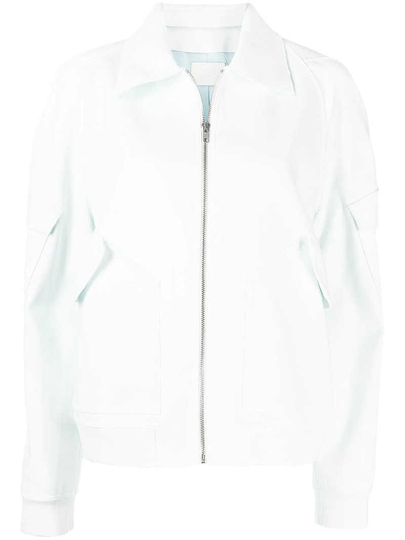 zip-up fitted bomber jacket 1