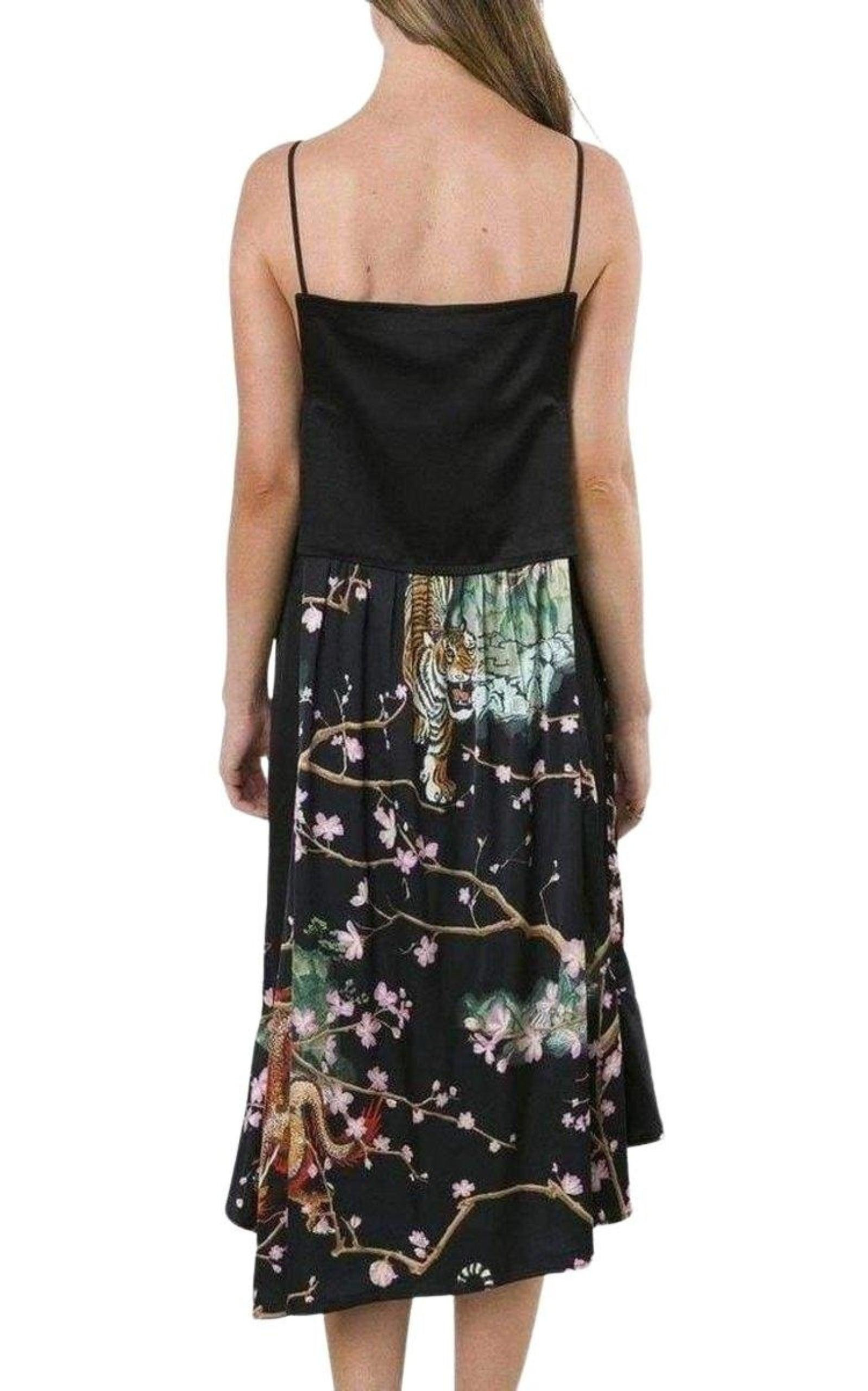Printed Asymmetric Dress - 4