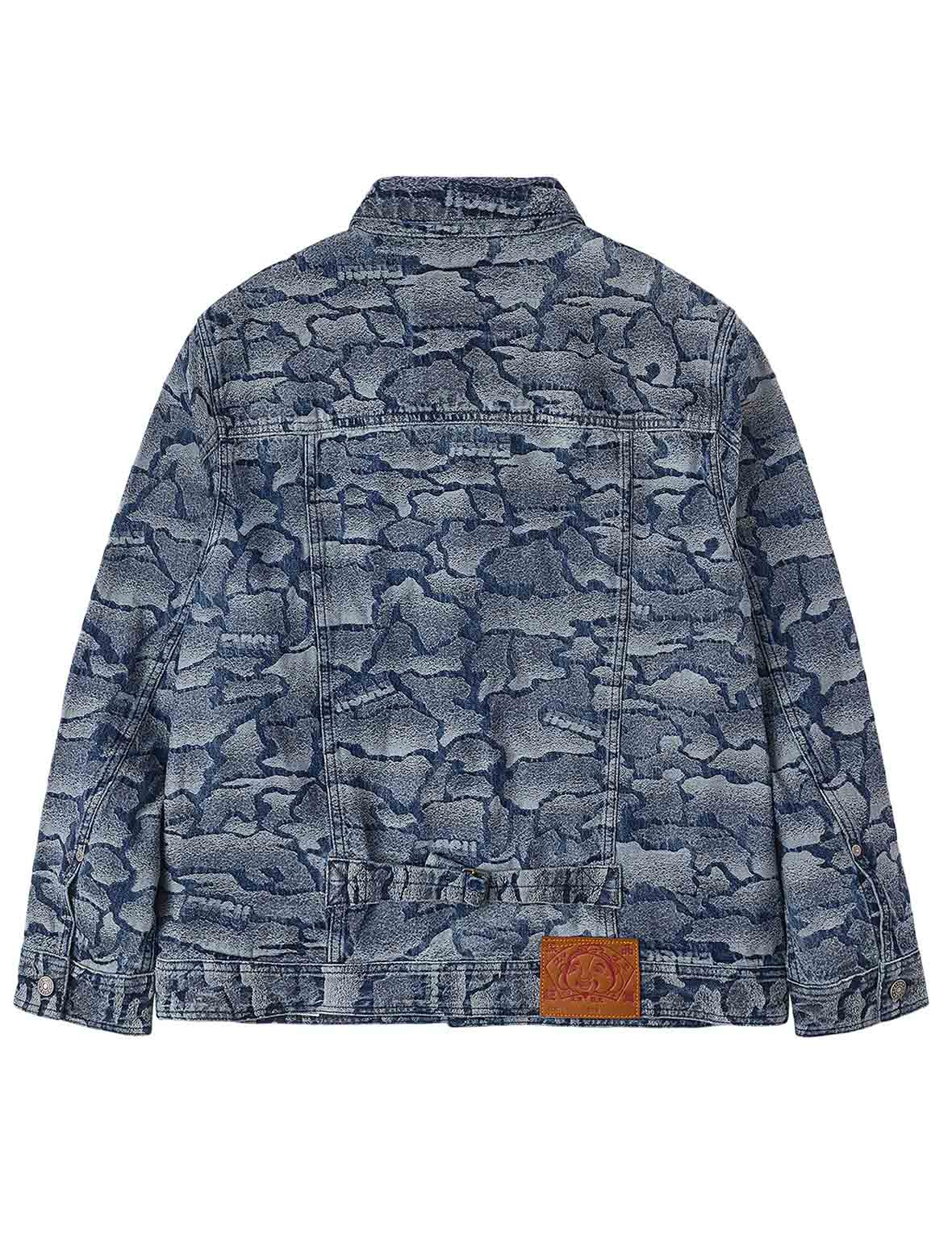 Allover Ishigaki Camouflage Jacquard Regular Fit Denim Jacket - 2