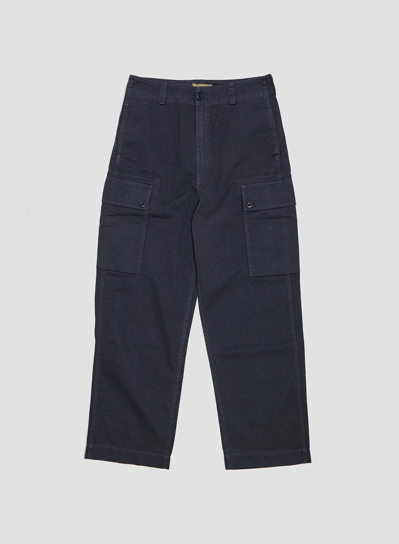Dutch Pant Cotton Twill in Black Navy 1