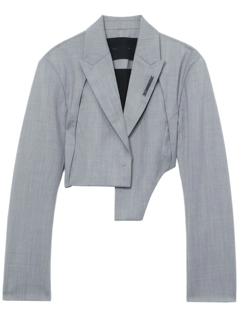 asymmetric virgin-wool blazer - 1