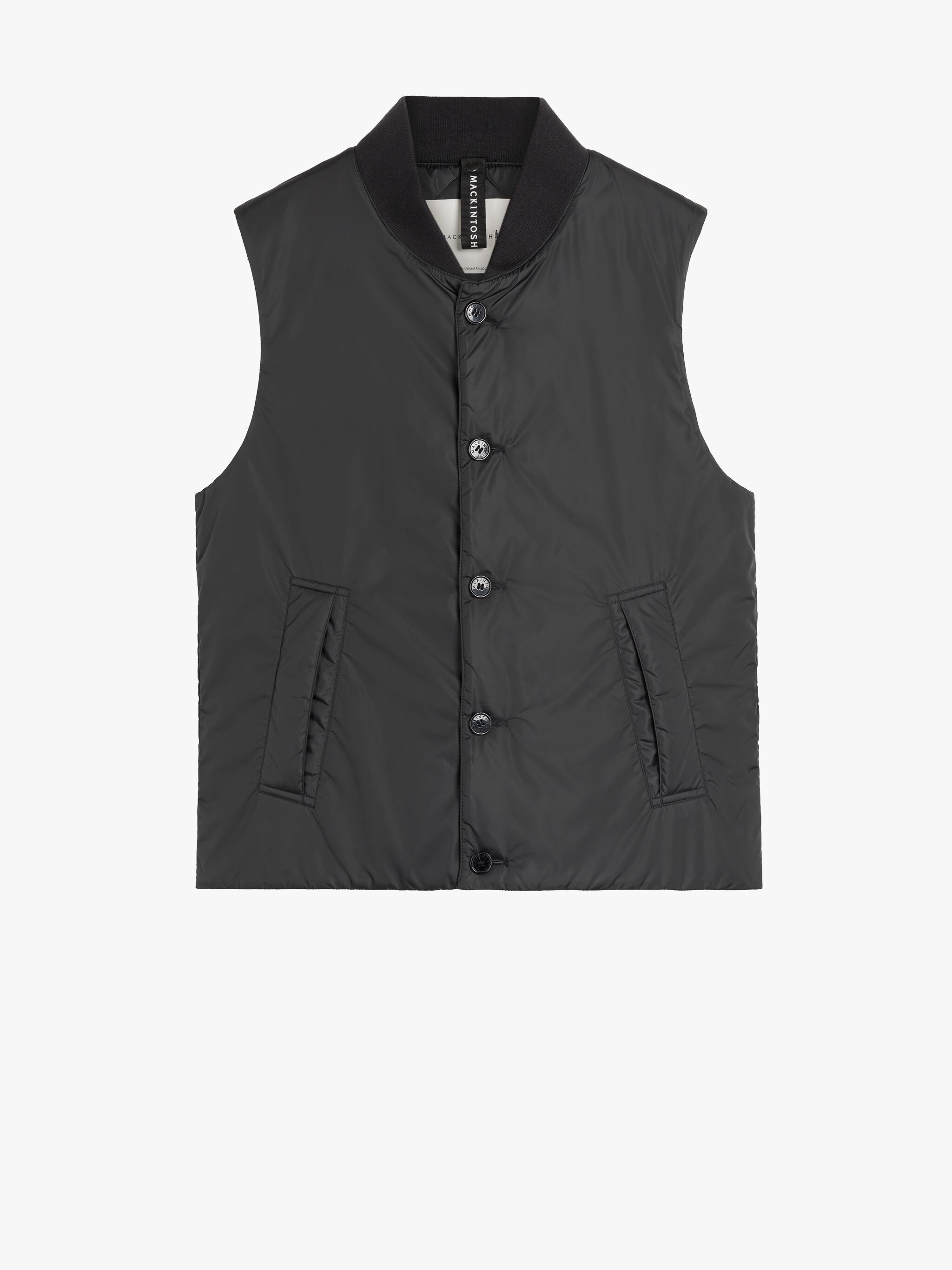NEW DUNDEE CHARCOAL NYLON LINER VEST - 1