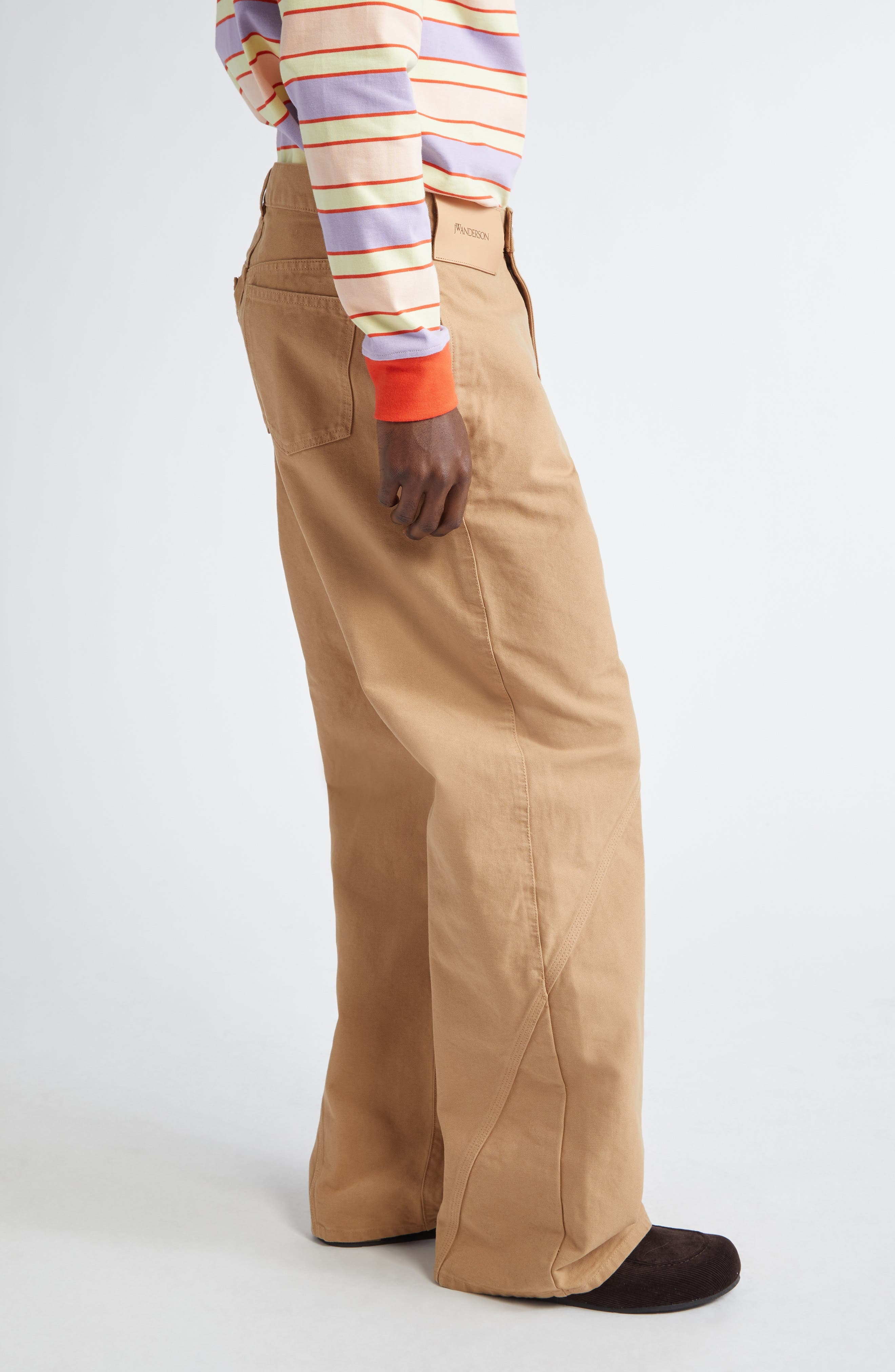 JW Anderson Twisted Workwear Trousers in Flax at Nordstrom - 4