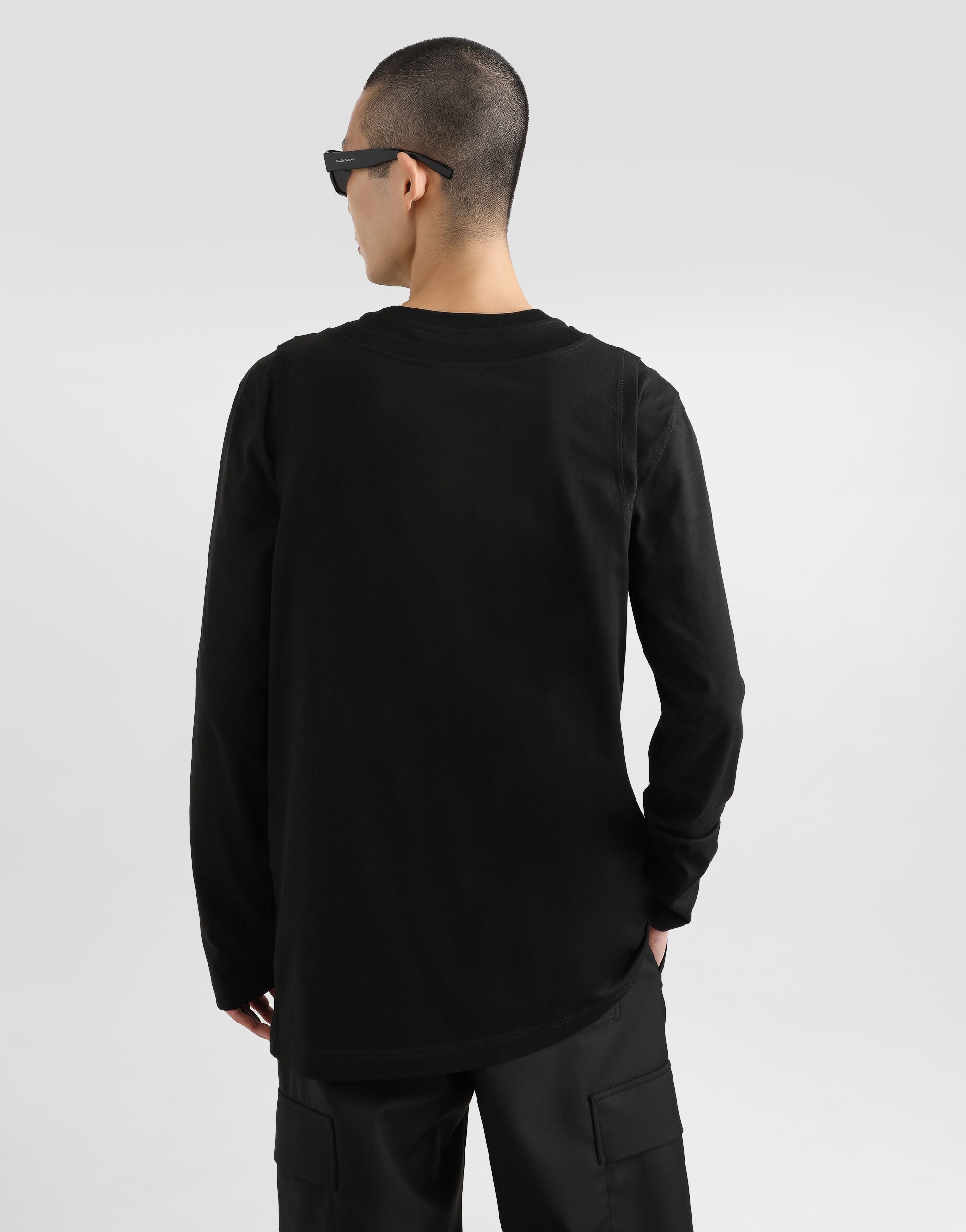 Oversize cotton singlet with tag - 5