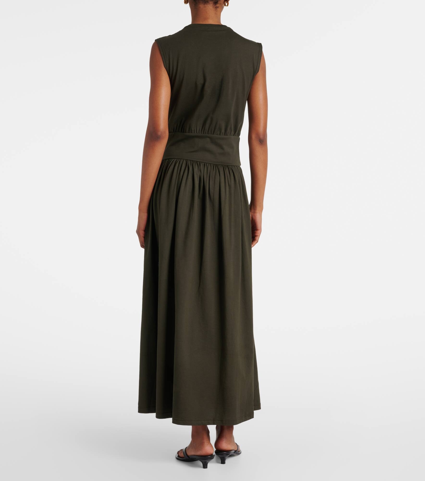 Cotton jersey maxi dress - 3