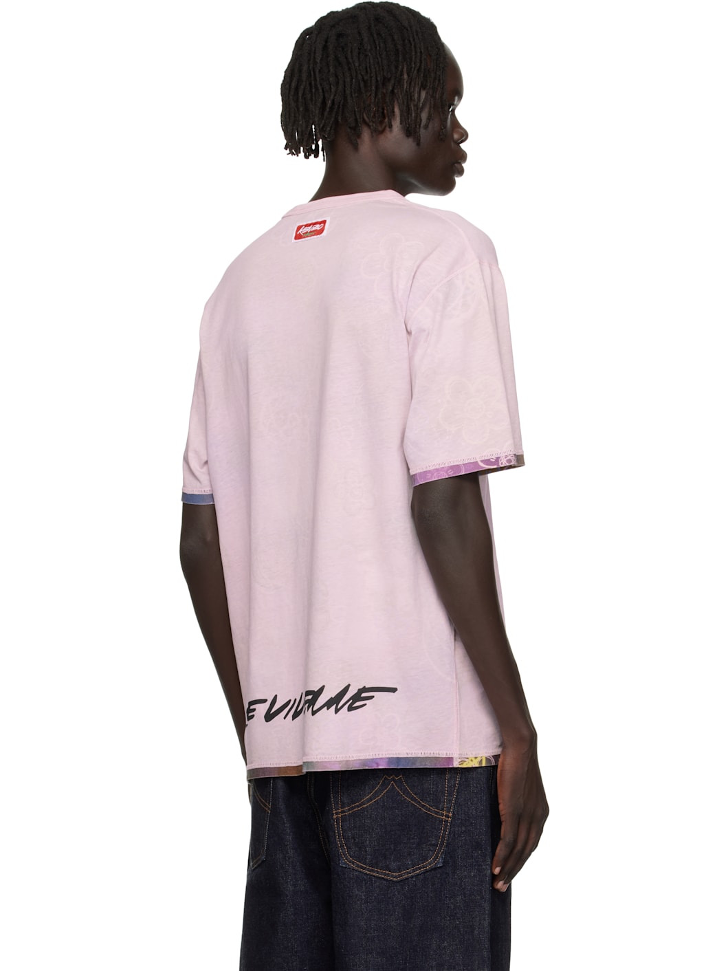 Pink Kenzo Paris Futura 2000 Edition Reversible T-shirt - 3