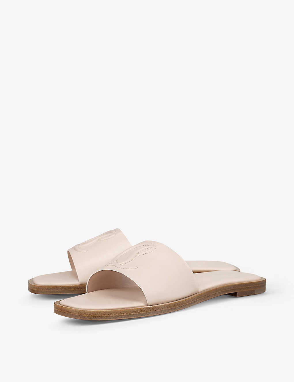 Varsicool logo-embossed leather sandals - 3