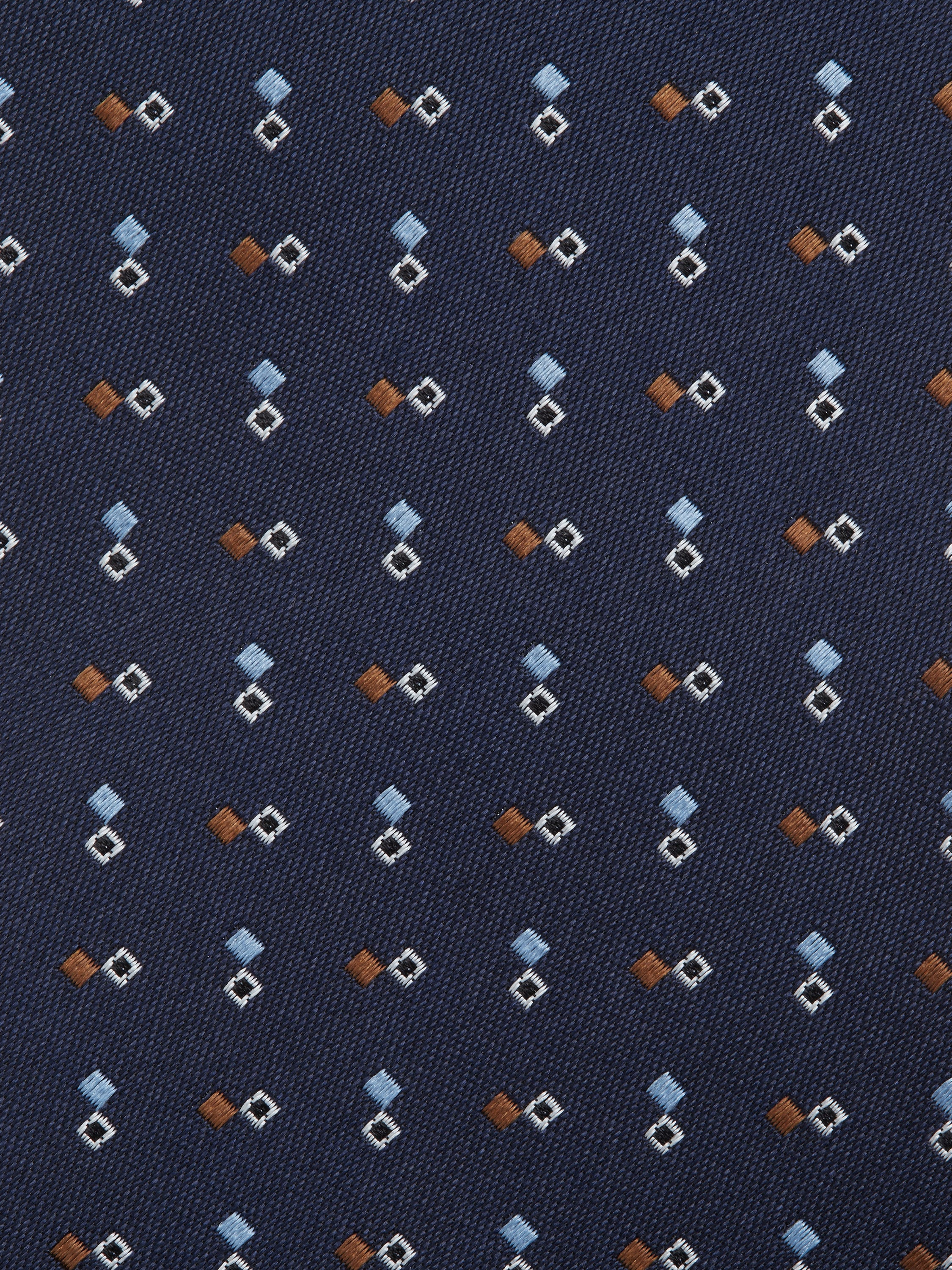 DARK BLUE SILK TIE - 2