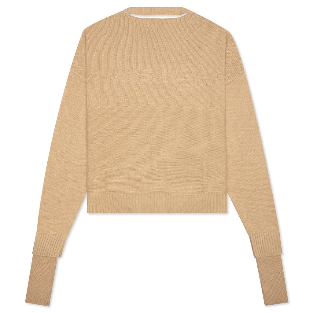 AMBUSH OVERSIZED LOGO CARDIGAN - NATURAL - 2