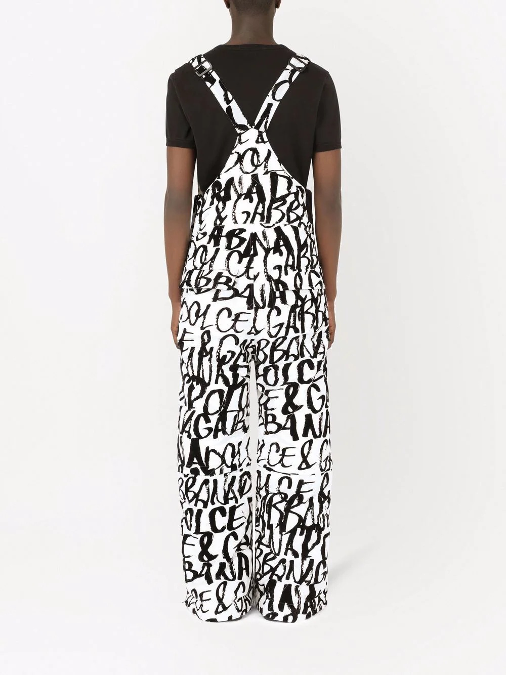 graffiti logo-print dungarees - 4