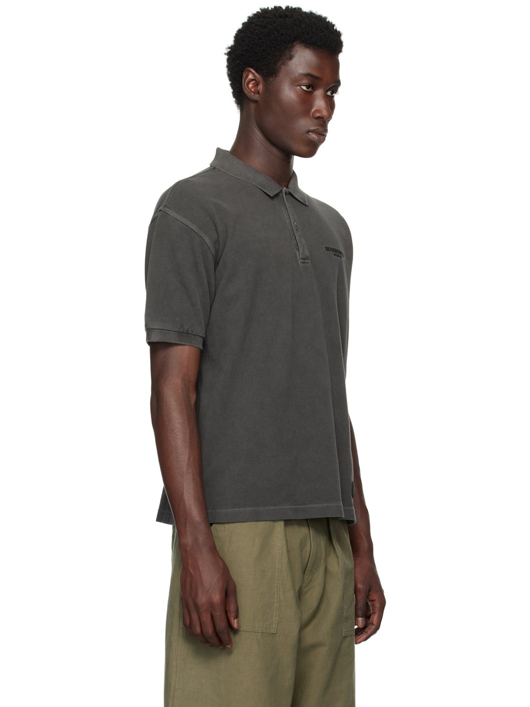 Gray Pigment Dyed S/S Polo - 2