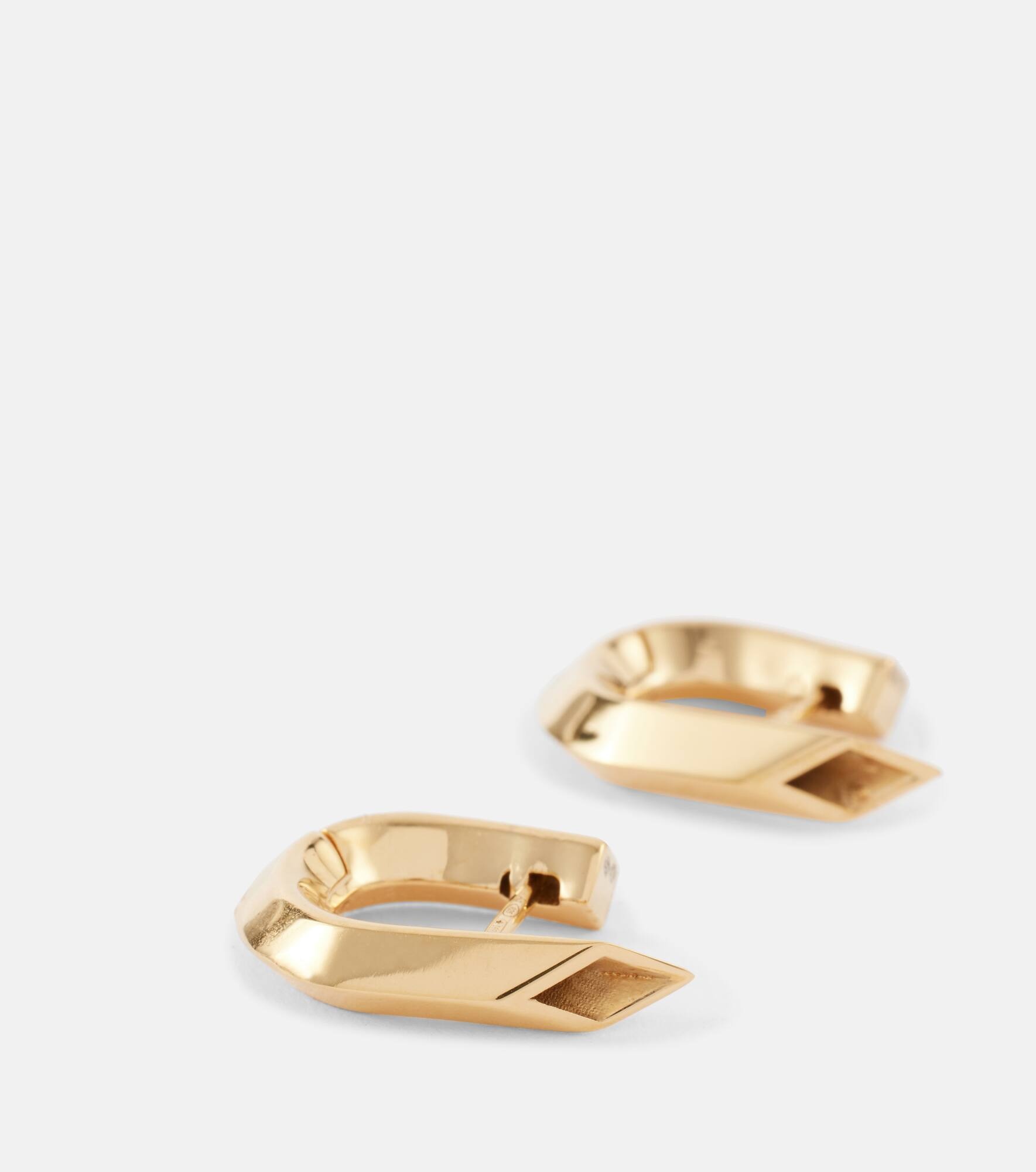 Hollow Spike gold-plated sterling silver earrings - 4