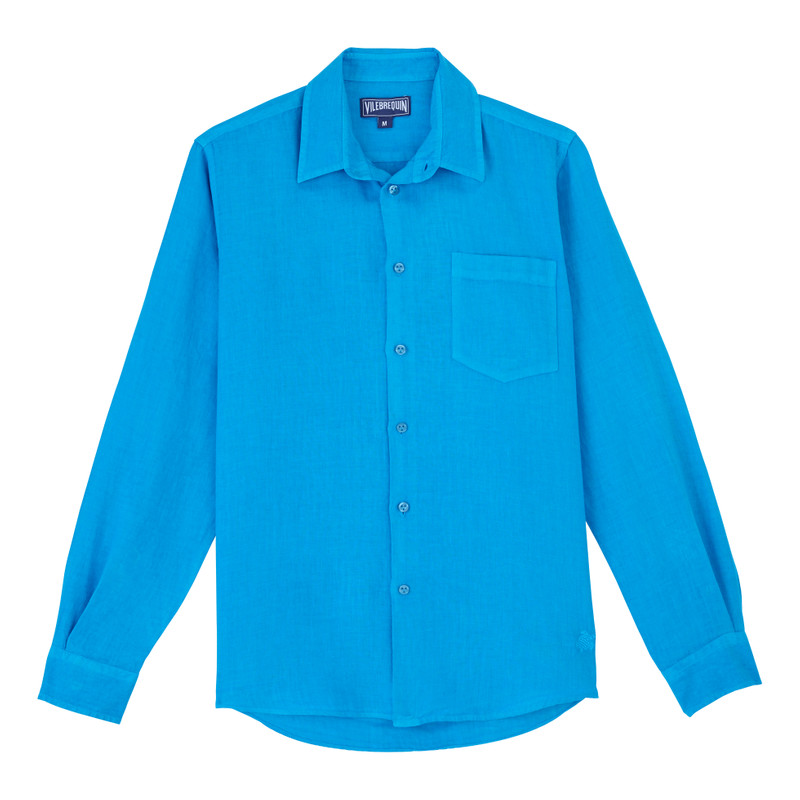Men Linen Shirt Solid - 1