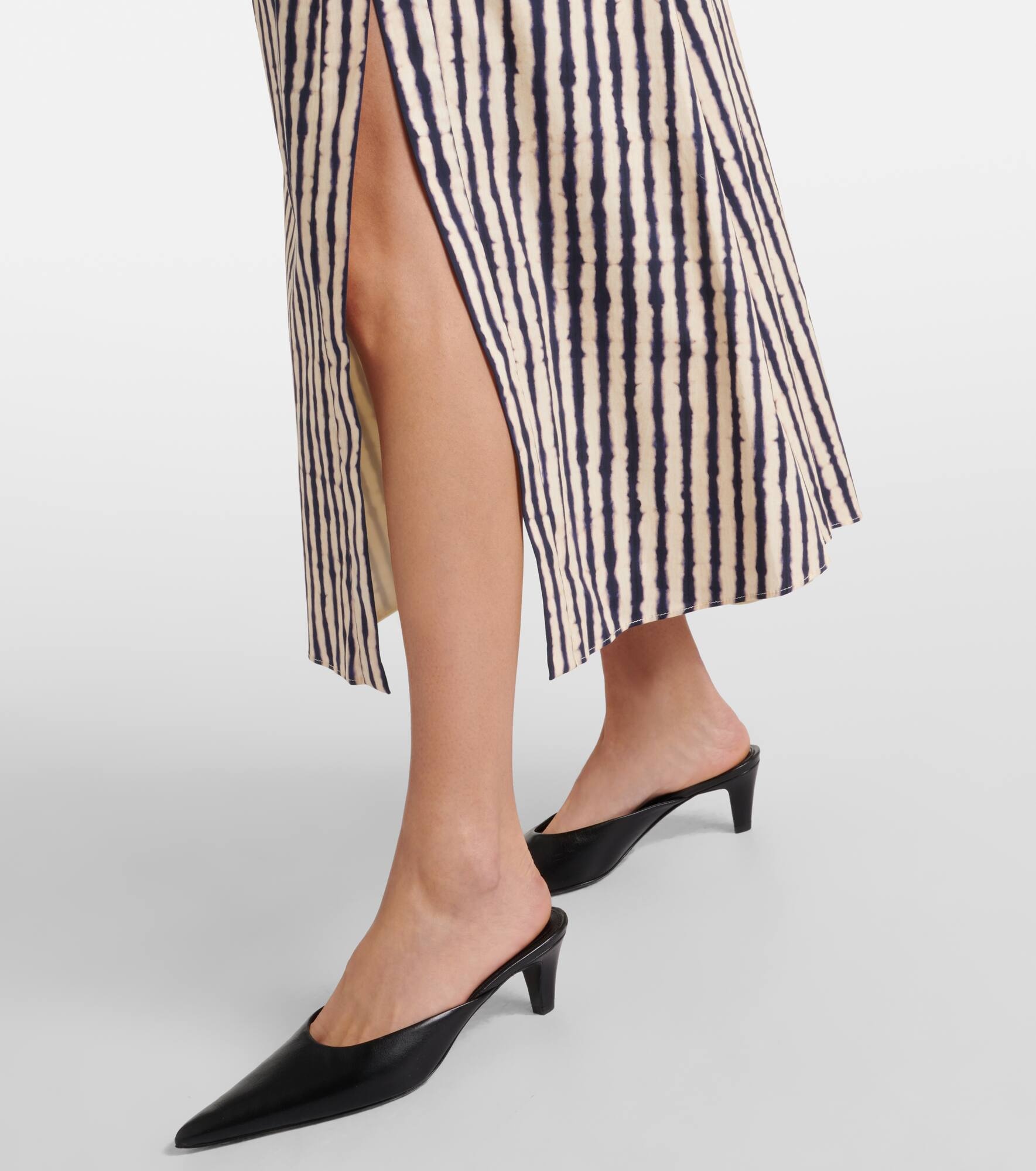 Lydia off-shoulder cotton-blend midi dress - 5