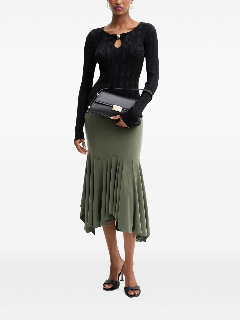 ruffled asymmetric skirt - 3