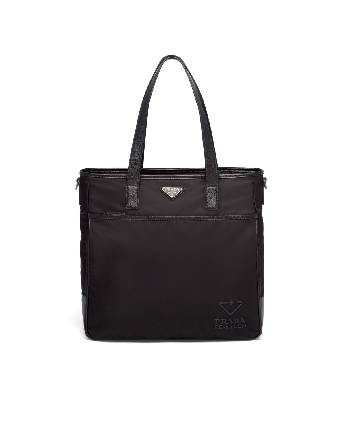 Nylon and Saffiano leather tote - 1